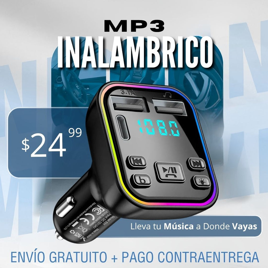 MP3 CARRO CONVIERTE RADIO EN BLUETOOTH