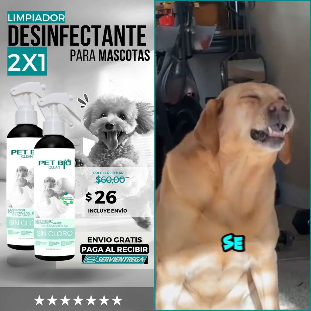2x Desinfectante para Mascotas Pet Bio