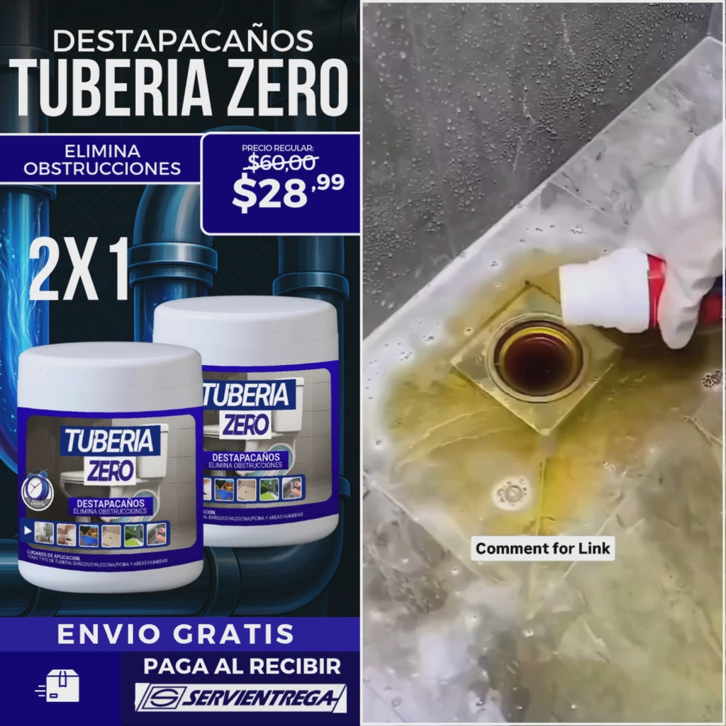 Destapa Caños Tuberia Zero 2x300gr