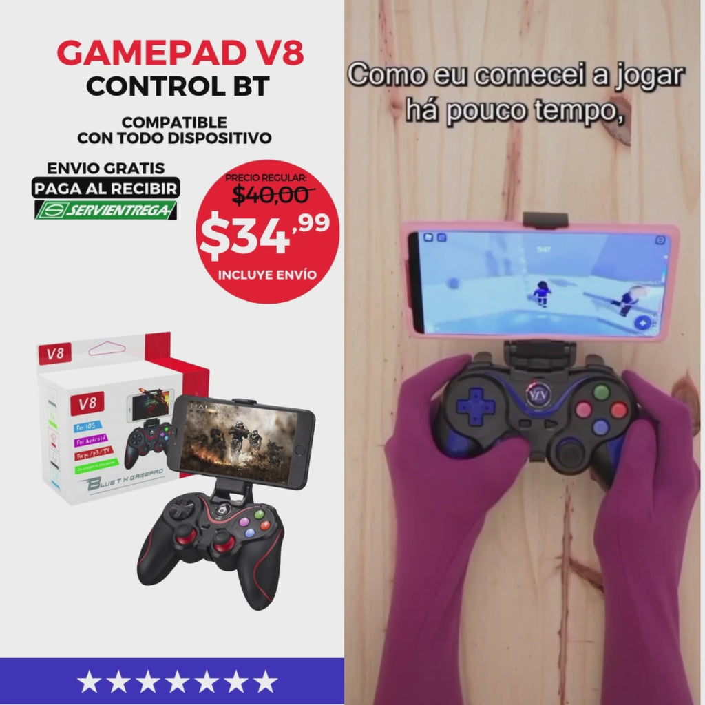 CONTROL INALÁMBRICO V8 PARA CELULAR  BT