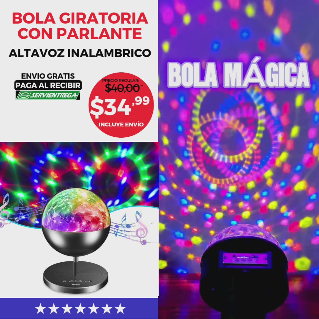 ESFERA BOLA GIRATORIA CON PARLANTE