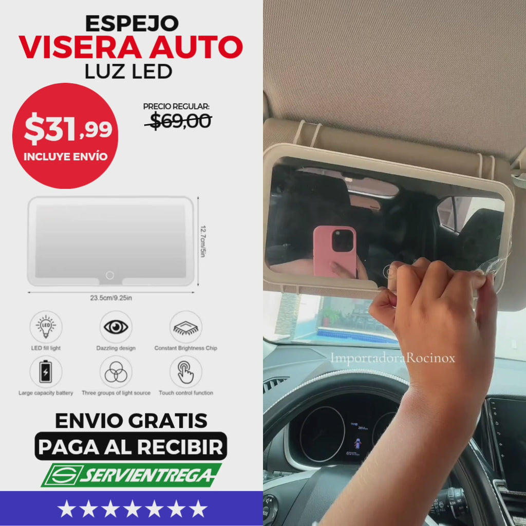 ESPEJO VISERA AUTO